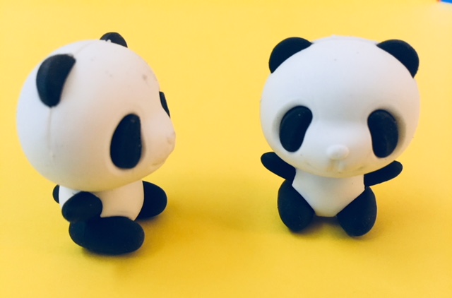 panda erasers 